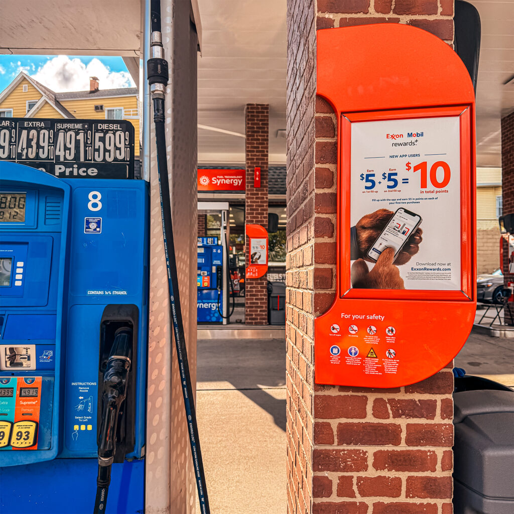 Out of home advertisement for Exxon Station